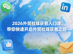 2026外贸社媒获客入门课，带你快速开启外贸社媒获客之路-520资源库