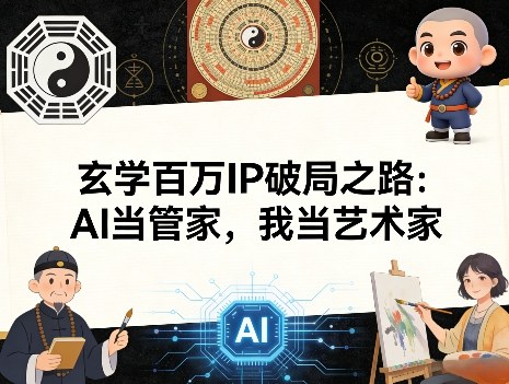 玄学百万IP破局之路：AI当管家，我当艺术家-520资源库