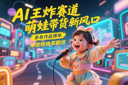 AI王炸赛道，萌娃带货新风口，条条作品爆单，带货转换率翻倍，核心逻辑拆解-520资源库