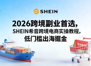 2026跨境副业首选，SHEIN希音跨境电商实操教程，低门槛出海掘金-520资源库