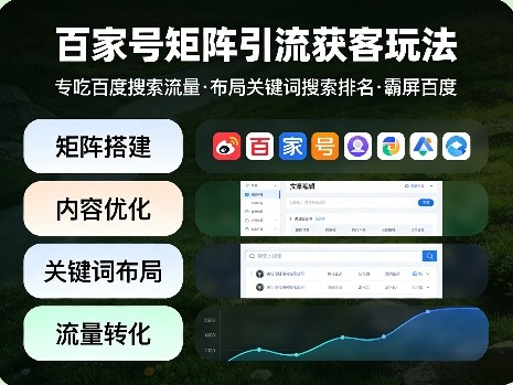 百家号矩阵引流获客玩法，专吃百度搜索流量，布局关键词搜索排名，霸屏百度-520资源库
