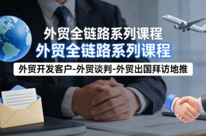 外贸系列课程，外贸开发客户-外贸谈判-外贸出国拜访地推，完成一个外贸链路-520资源库