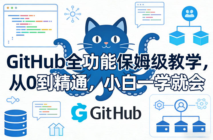 GitHub全功能保姆级教学，从0到精通，小白一学就会-520资源库