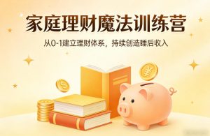 家庭理财魔法训练营，从0-1建立理财体系，持续创造睡后收入-520资源库