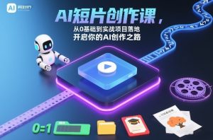 AI短片创作课，从0基础到实战项目落地，开启你的AI创作之路（更新0411）-520资源库