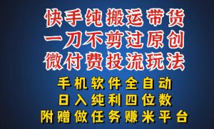 最新黑科技快手搬运带货方法，手机就能操作，轻松带你日入四位数【揭秘】-520资源库