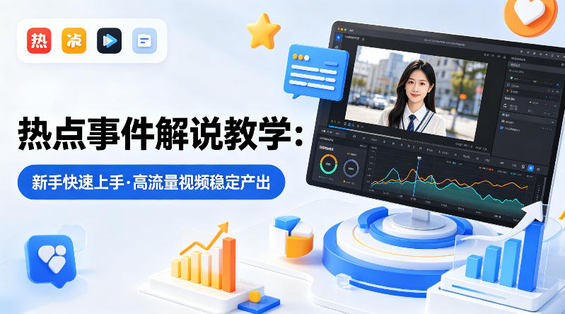 某大V的热点事件解说教学，新手也能快速上手，稳定产出高流量解说视频-520资源库