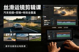 大叔丝滑运镜剪辑课,汽车拍摄+剪辑+特效全覆盖,新手也能拍出电影感-520资源库