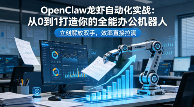 OpenClaw龙虾自动化实战：从0到1打造你的全能办公机器人，立刻解放双手，效率直接拉满-520资源库