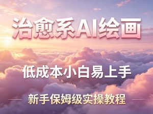 治愈系AI绘画提示词项目,低成本小白易上手,每天10分钟,新手保姆级实操教程-520资源库