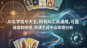 AI玄学指令大全，所有AI工具通用，可直接复制使用，快速生成专业命理分析-520资源库