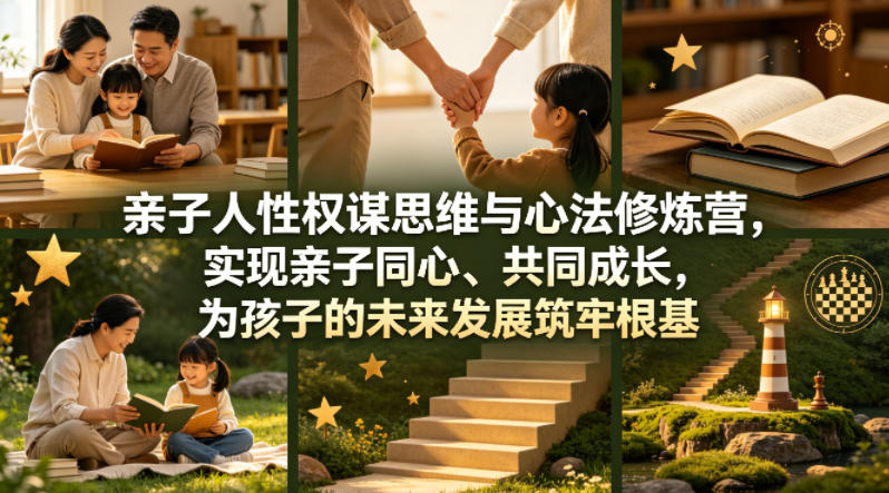 亲子人性权谋思维与心法修炼营，实现亲子同心、共同成长，为孩子的未来发展筑牢根基【音频】-520资源库