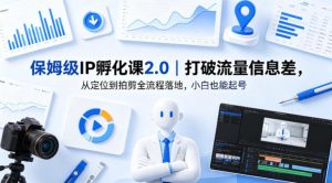 保姆级IP孵化课2.0｜打破流量信息差，从定位到拍剪全流程落地，小白也能起号-520资源库