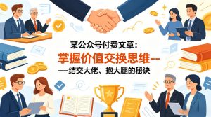 某公众号付费文章：掌握价值交换思维—-结交大佬、抱大腿的秘诀-520资源库