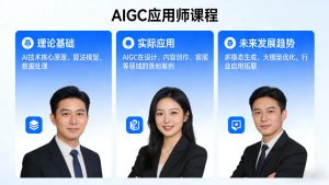 AIGC应用师课程，覆盖了AI技术的理论基础、实际应用、以及未来发展趋势-520资源库