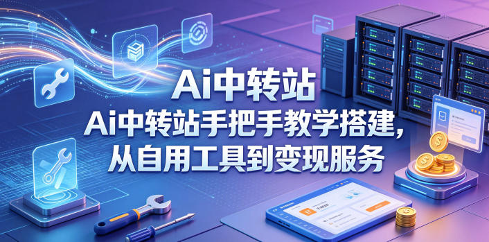 Ai中转站手把手教学搭建，从自用工具到变现服务-520资源库
