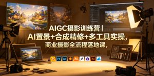 AIGC摄影训练营|AI置景+合成精修+多工具实操,商业摄影全流程落地课-520资源库