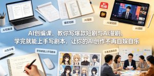 AI创编课，教你写爆款短剧与AI漫剧，学完就能上手写剧本，让你的AI创作不再自娱自乐-520资源库