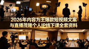 2026年内容为王爆款短视频文案与直播茂隆个人IP线下课全套资料(价值4980)-520资源库