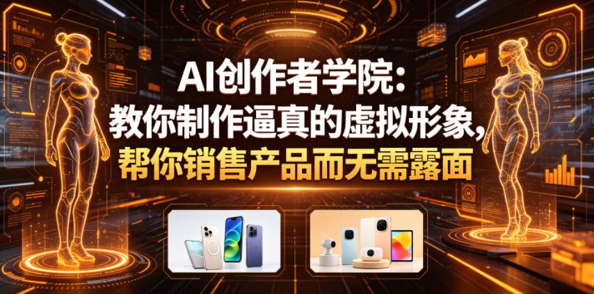 AI创作者学院：教你制作逼真的虚拟形象，帮你销售产品而无需露面【原创双语字幕】-520资源库