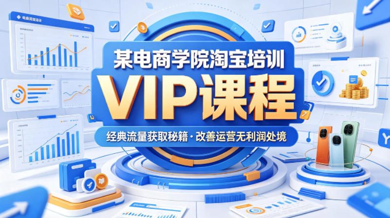 某电商学院淘宝培训VIP课程，各种经典有用的流量获取秘籍，改善运营产品没利润的处境（2026年5月）-520资源库