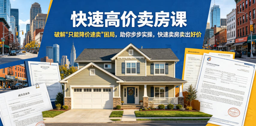快速高价卖房课，破解“只能降价速卖”困局，助你步步实操，快速卖房卖出好价（更新2026）-520资源库