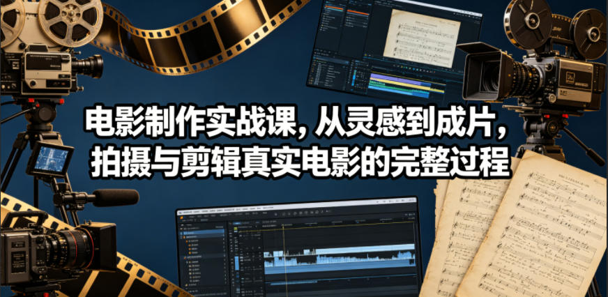 电影制作实战课，从灵感到成片，拍摄与剪辑真实电影的完整过程【原创双语字幕】-520资源库